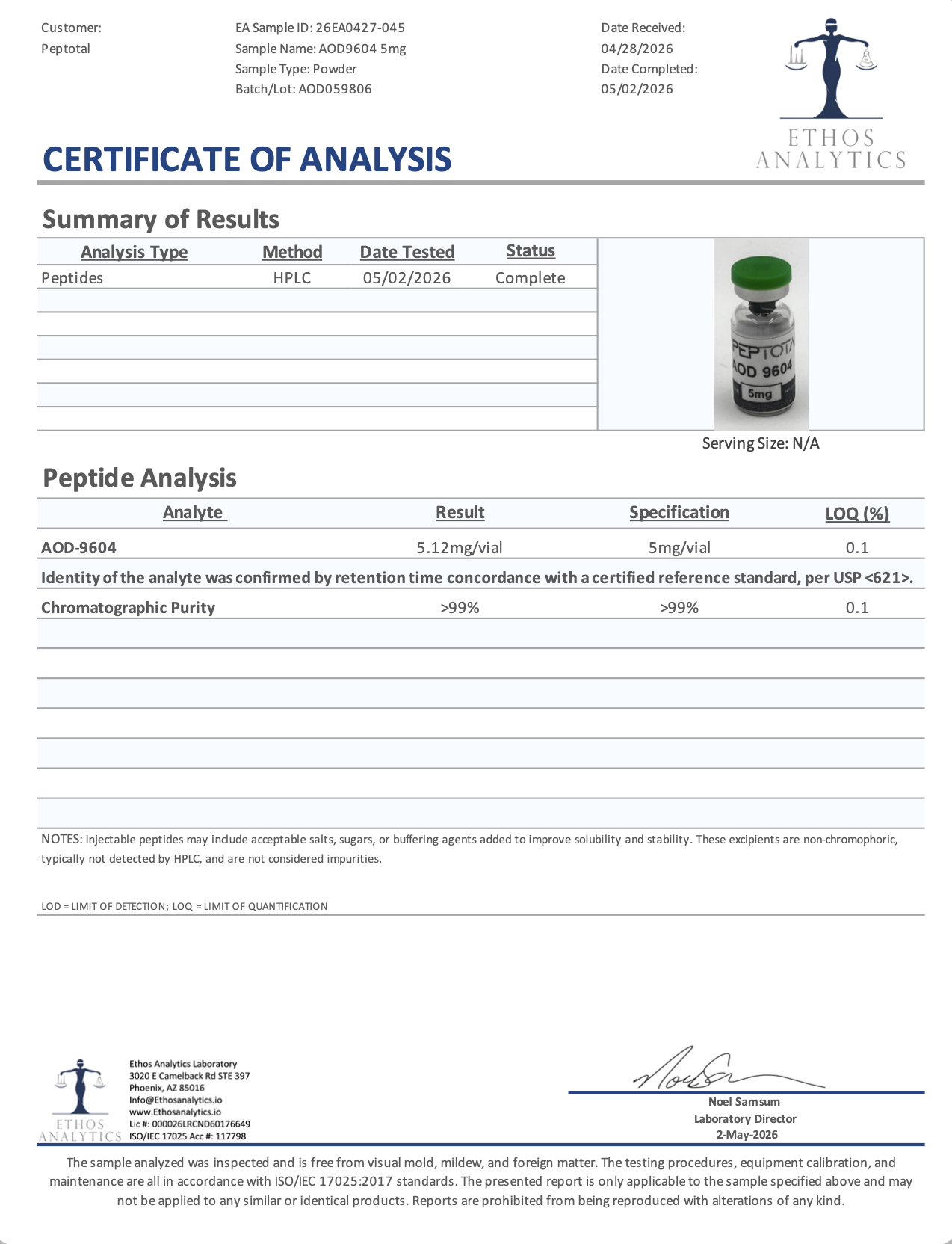 AOD 9604 5mg - Image 3