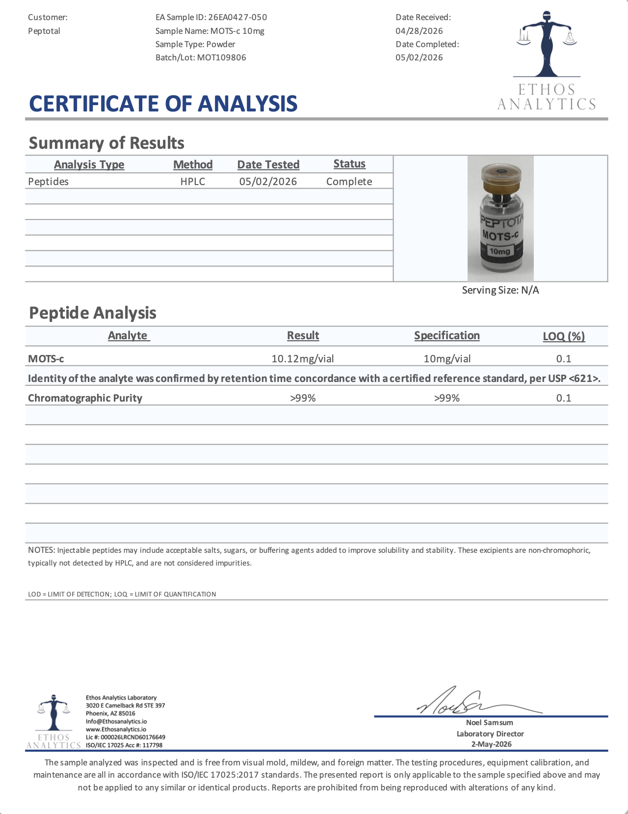 MOTS-c 10mg - Image 3