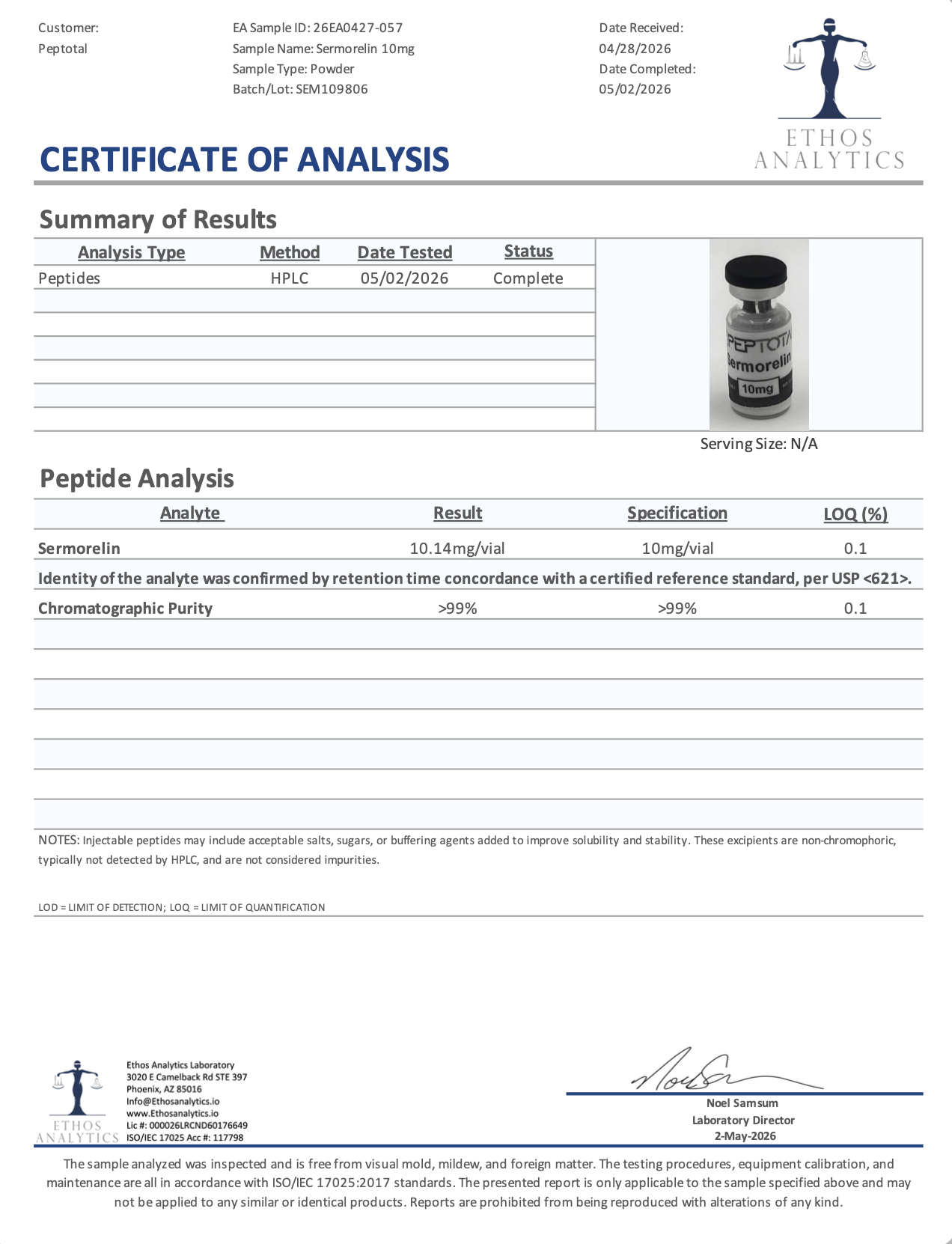 Sermorelin 10mg - Image 3